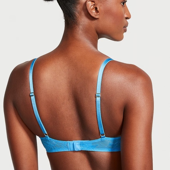 Victoria Secret Bombshell Rose‎ Lace & Grommet Push Up Bra - Picture 5 of 6